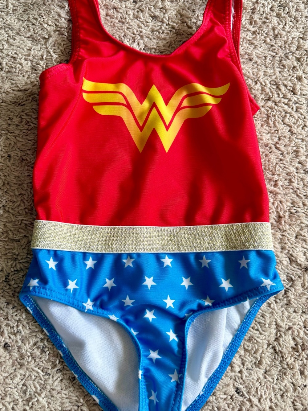 Wonder Woman Halloween Costume Girls Size 4 DC Red Blue Gold